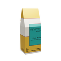 12 oz bag of The Coffee Roost Vista Blend light roast coffee with gold, teal, brown, and warm-cream geometric packaging.